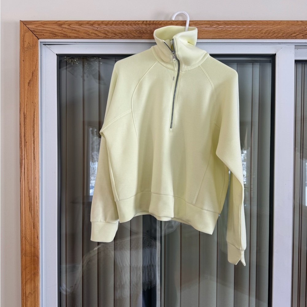 Spanx Airessentials Half Zip Light Lime/Yellow Pu… - image 1